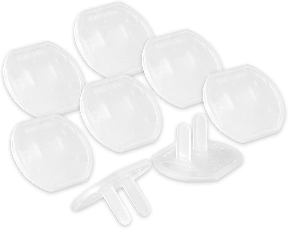Clear plastic outlet plug covers