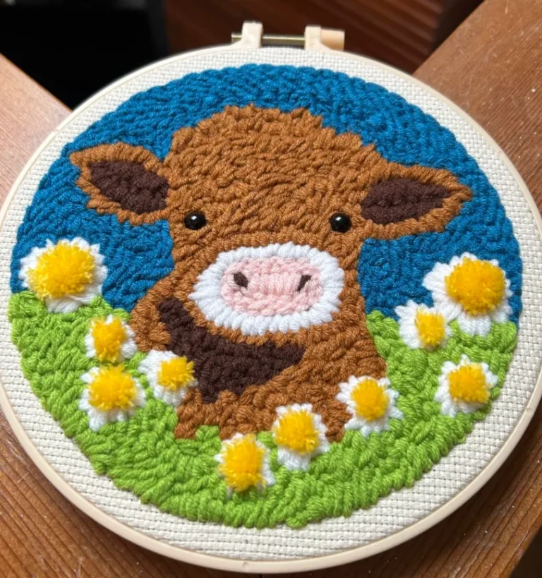 Highland Cow Punch Needle Kit