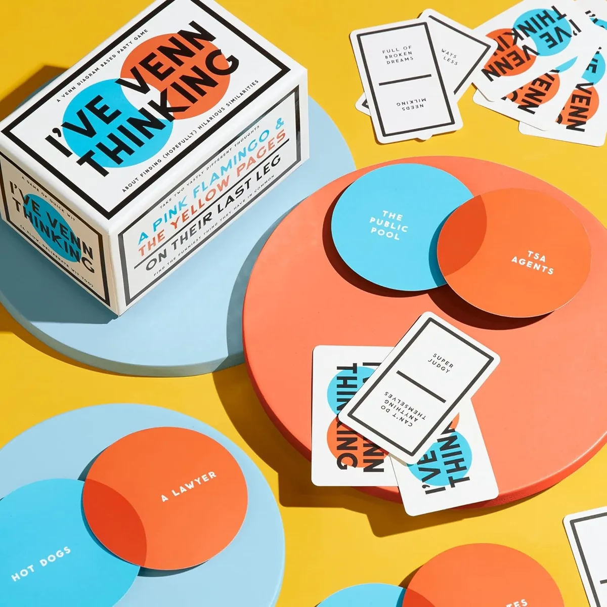 I've Venn Thinking card game box with colorful Venn diagram discs and cards