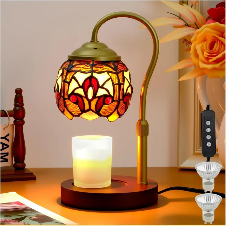 Libozmko Stained Glass Candle Warmer Lamp