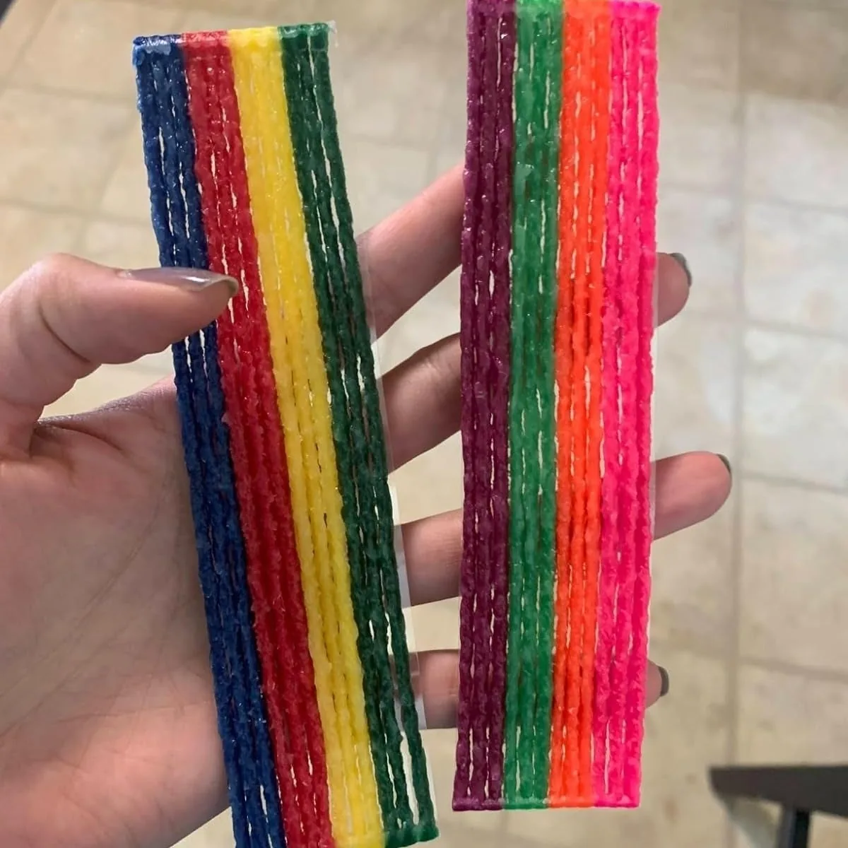 Colorful bendable Wikki Stix wax sticks travel set